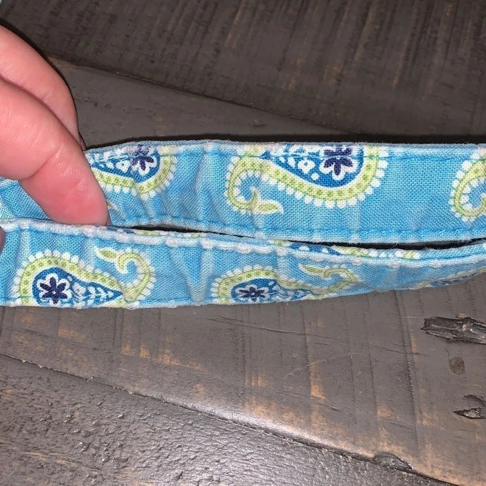 Vera Bradley Blue Paisley Quilted Cotton Tote Bag Shoulder Purse Bermuda Blue